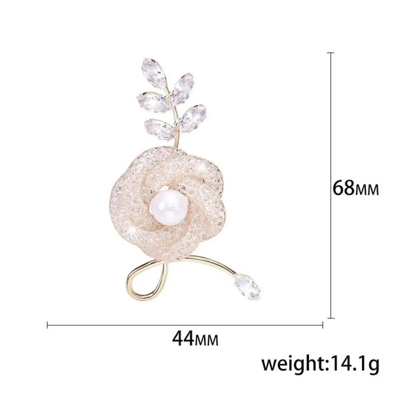 VQ Flower Brooch - Picture 6 of 7